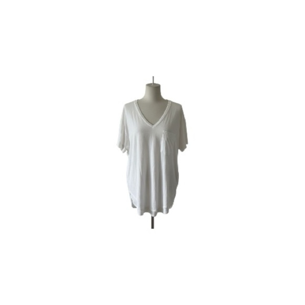 We The Free White Short Sleeve V-Neck Tee